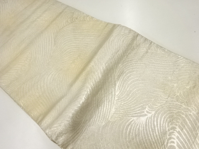 アンティーク　波模様織出し全通袋帯（材料）